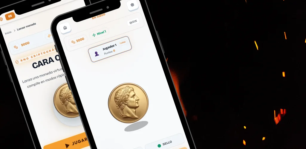 Lanzar moneda online gratis — cara o cruz de GloboDevelop